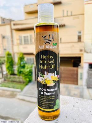 Alif Ahlam Herbs Infused Hair Oil | 100% Natural Organic Oils & Herbs