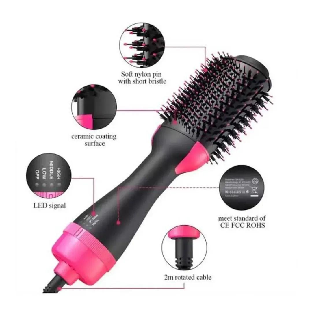 Professional One Step Hot Air Brush | 3-in-1 Dryer, Straightener & Volumizer for Effortless Styling